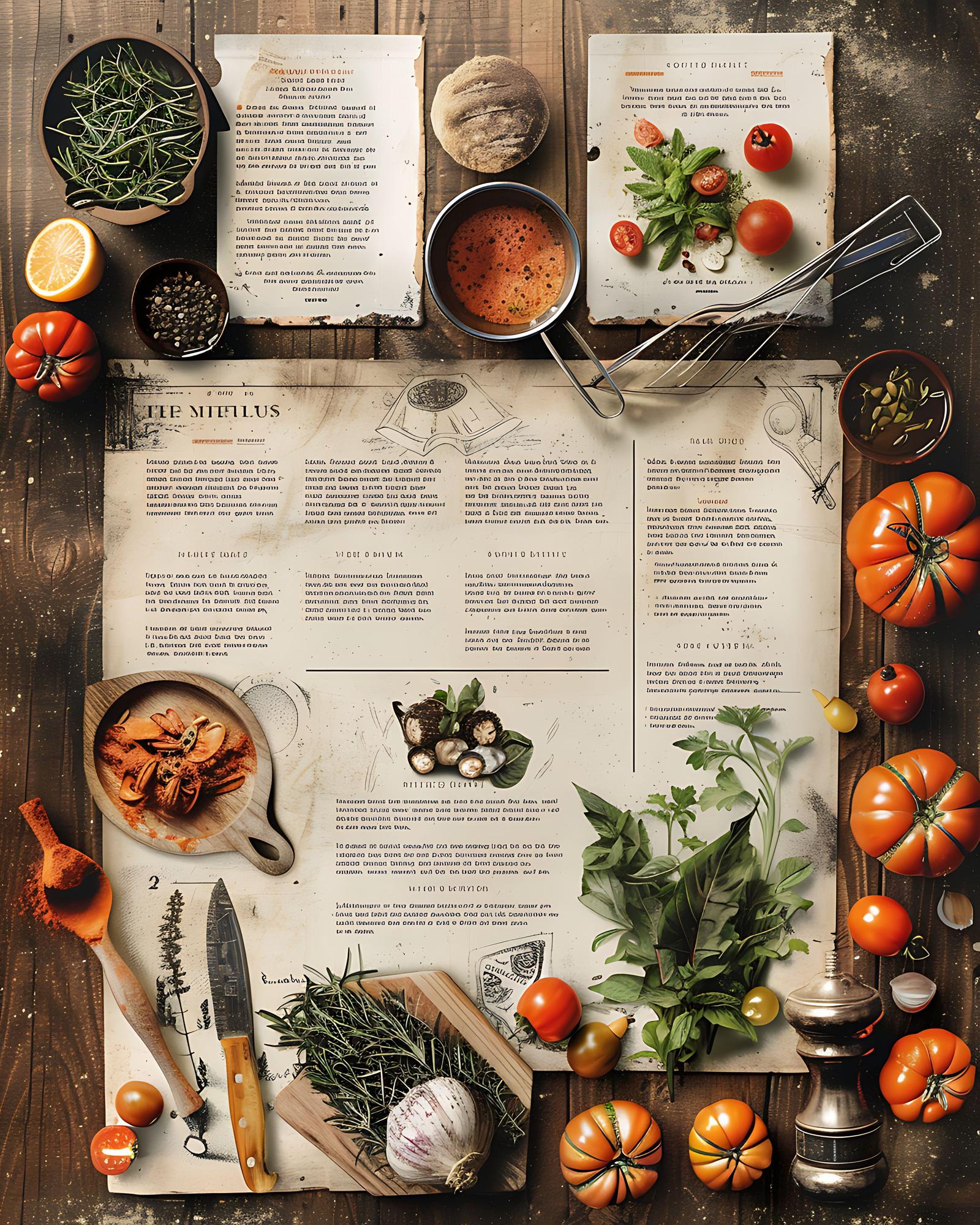 Projektowanie menu z chartami i notatkami